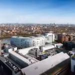 An artist's impression of the development on the south side of Battersea Bridge