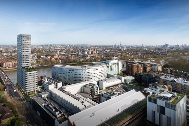 CGI of the proposals for One Battersea Bridge. Picture: Farrell