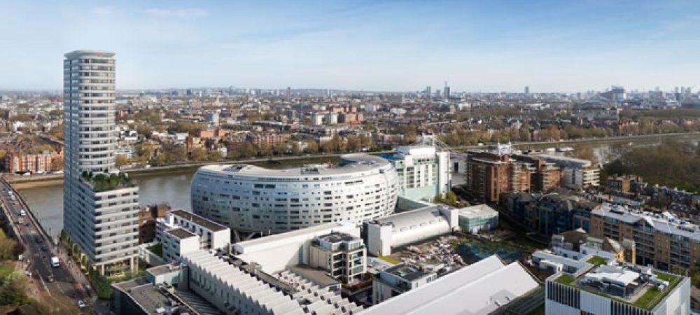 CGI of the proposals for One Battersea Bridge. Picture: Farrell